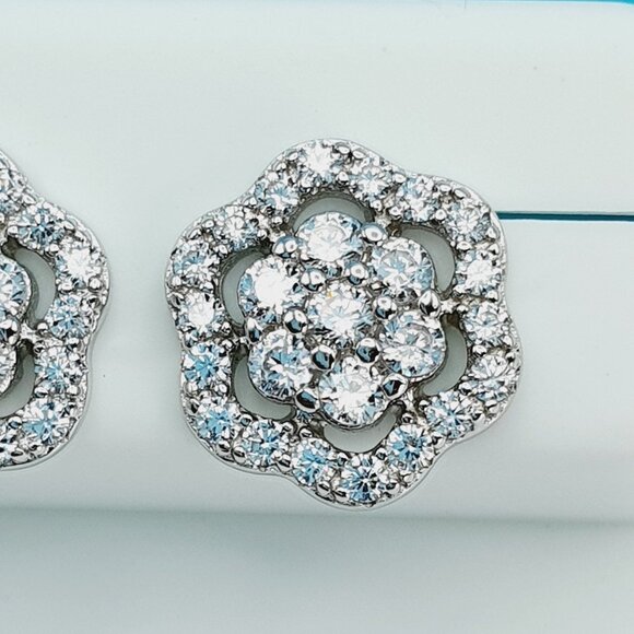 "925 Sterling Silver CZ Beautiful Earrings for Women, 1USPAR4168 - Picture 8 of 11